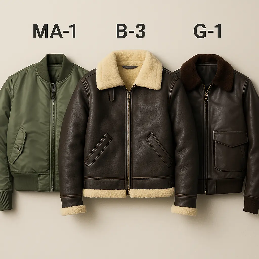تفاوت کاپشن خلبانی MA-1 با B-3 و G-1 | کامل‌ترین راهنمای خرید