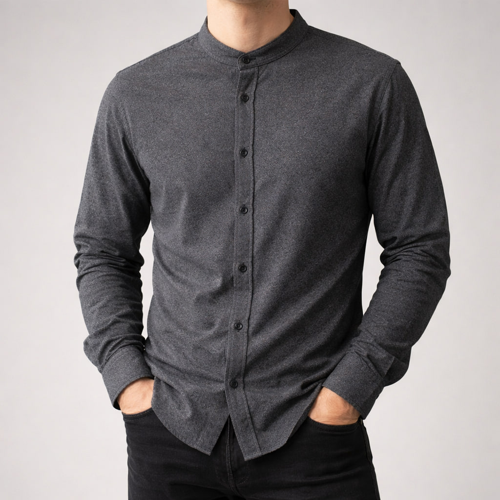 پیراهن مردانه یقه دیپلمات Slim Fit استوک اورجینال| سایز L | استوک مارک باز