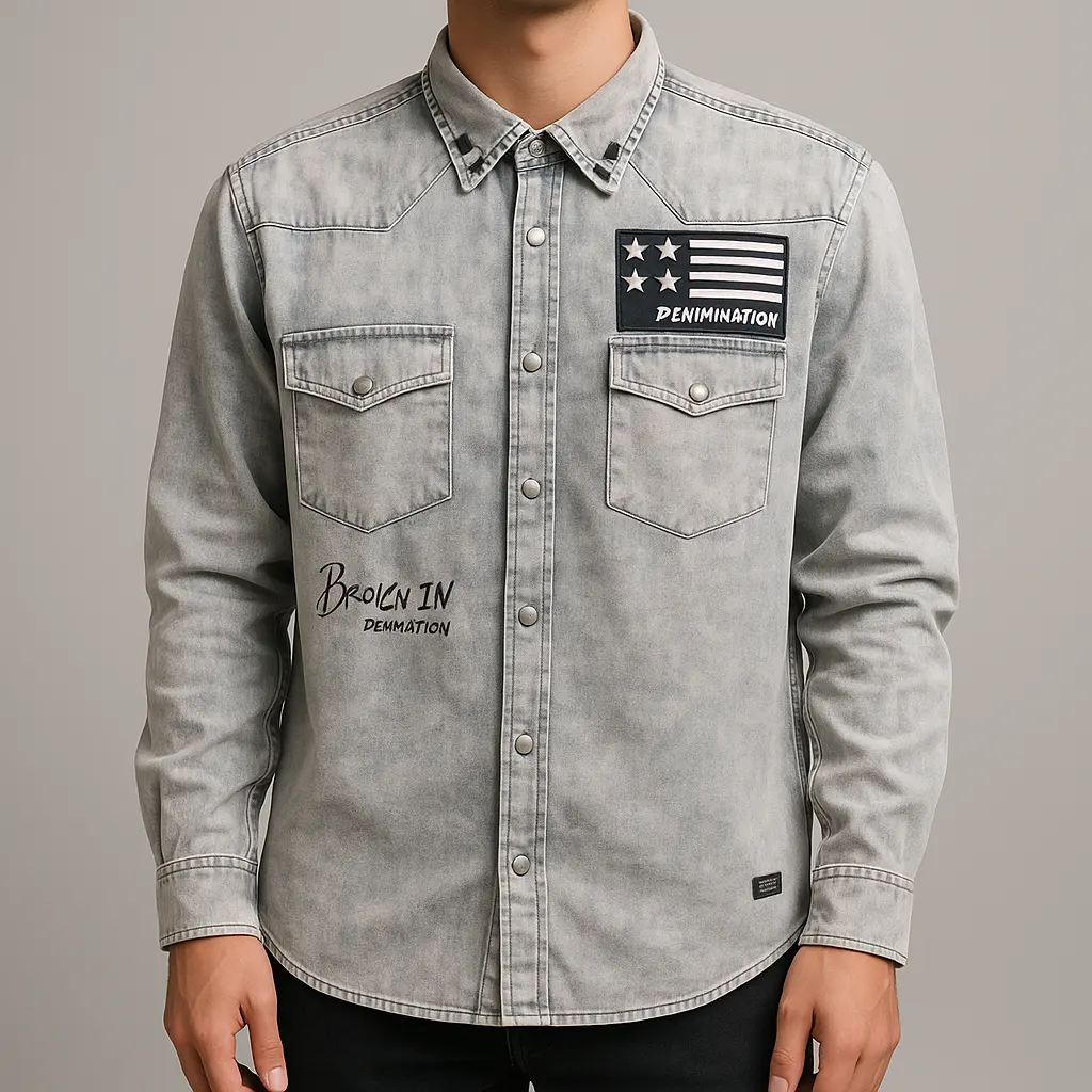 پیراهن جین طوسی استوک اورجینال Splash | خرید از استوک مارک باز