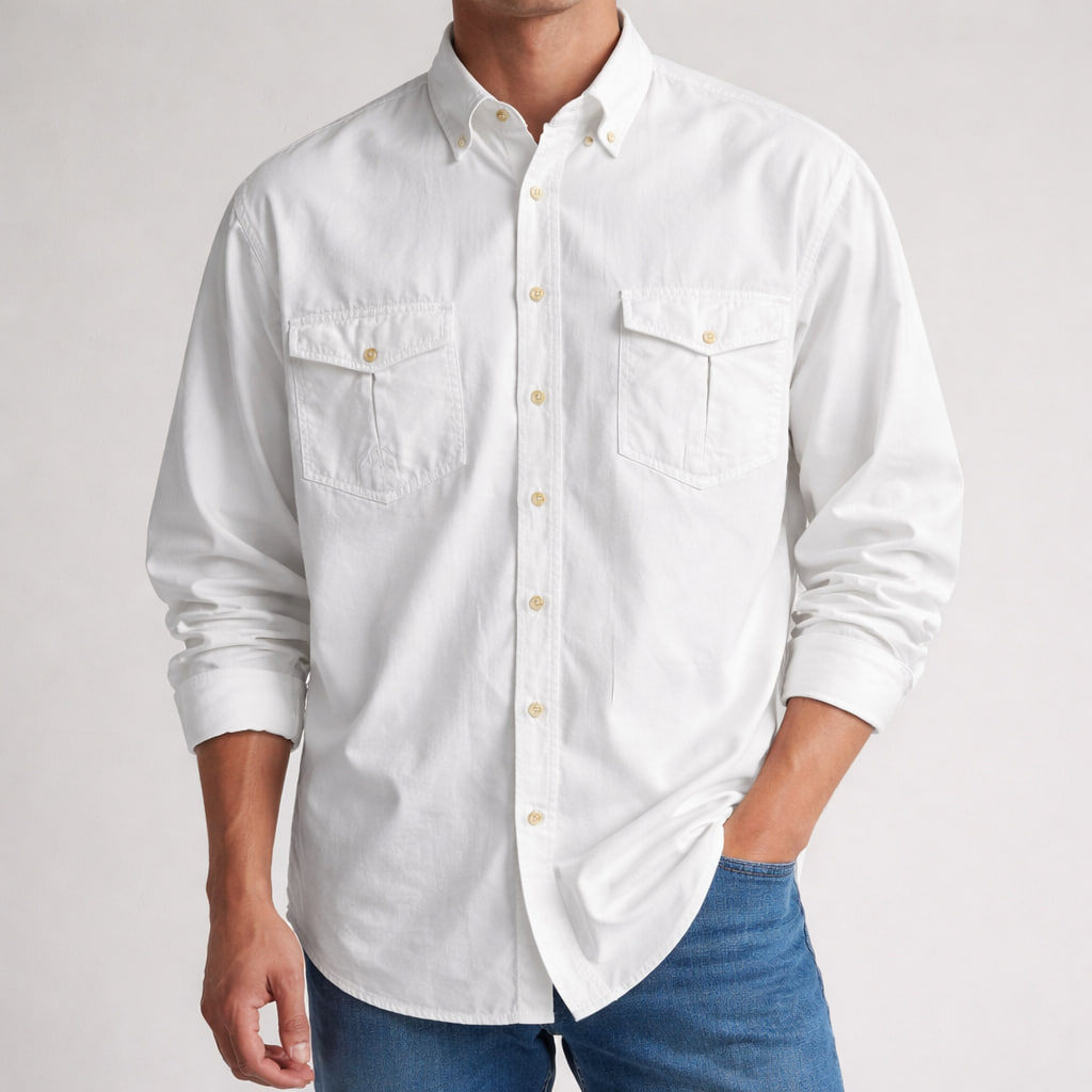 پیراهن کتان استوک اورجینال آمریکایی مردانه  سایز XL| استوک مارک باز