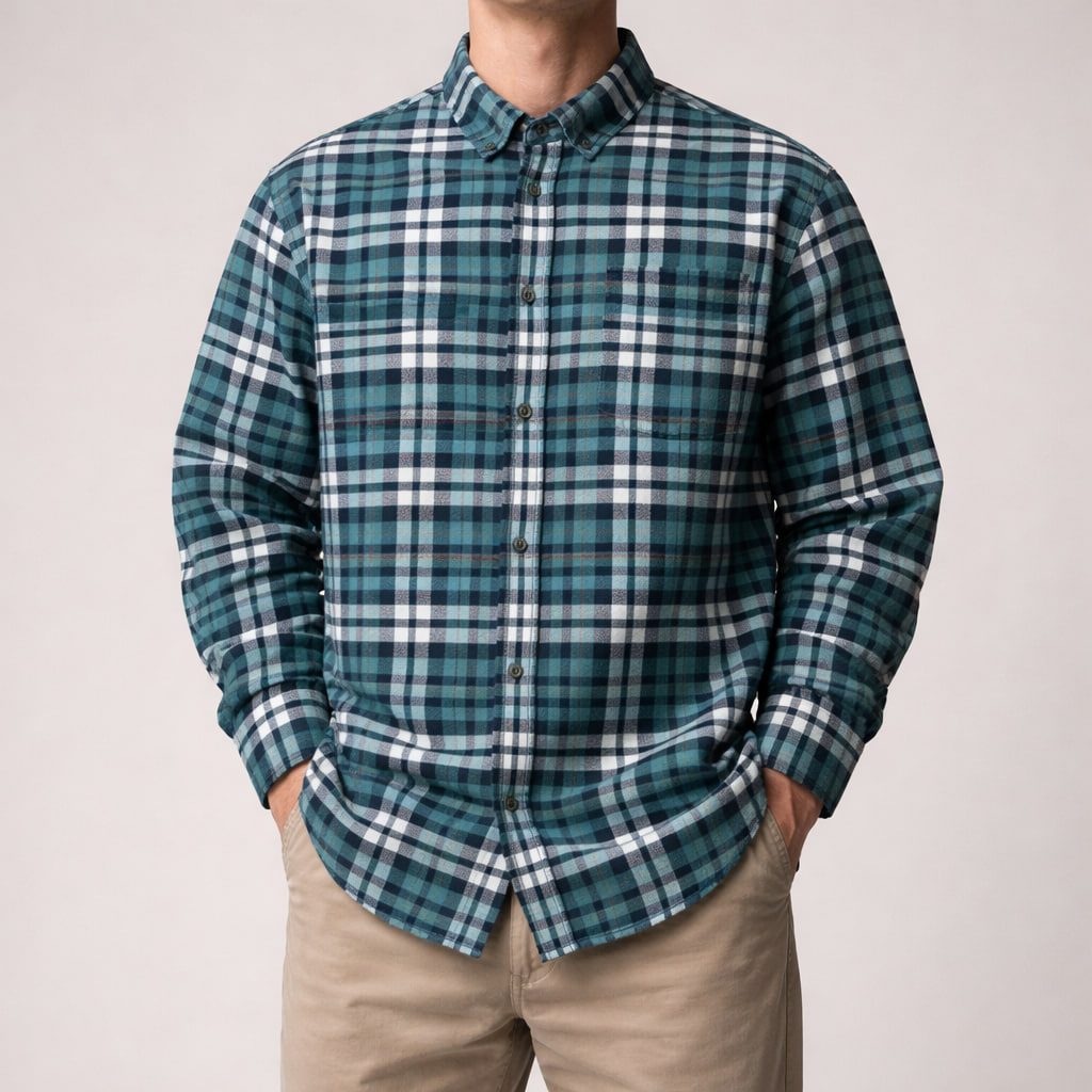 پیراهن چهارخانه مردانه استوک اورجینال Goodfellow - استوک مارک باز