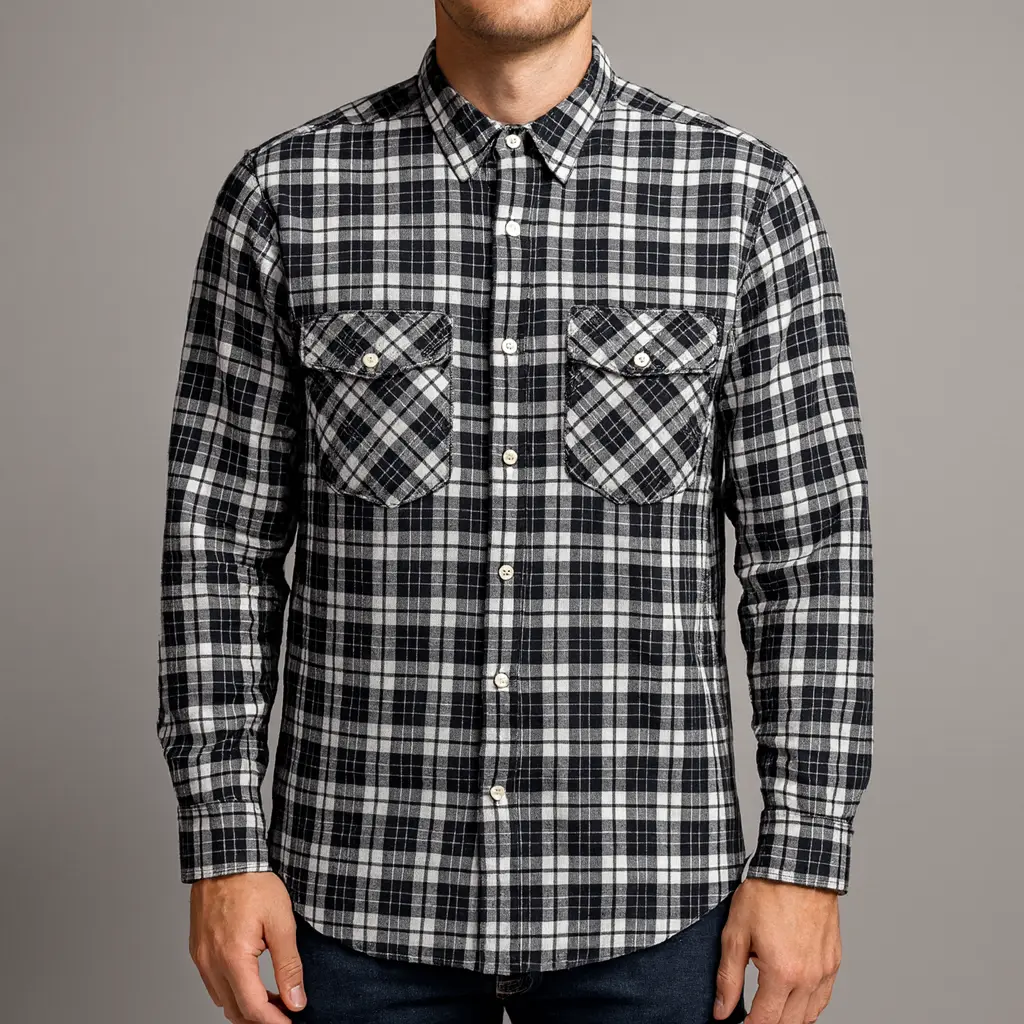 پیراهن چهارخانه مردانه Lee Cooper استوک اورجینال کتان خالص | استوک مارکباز