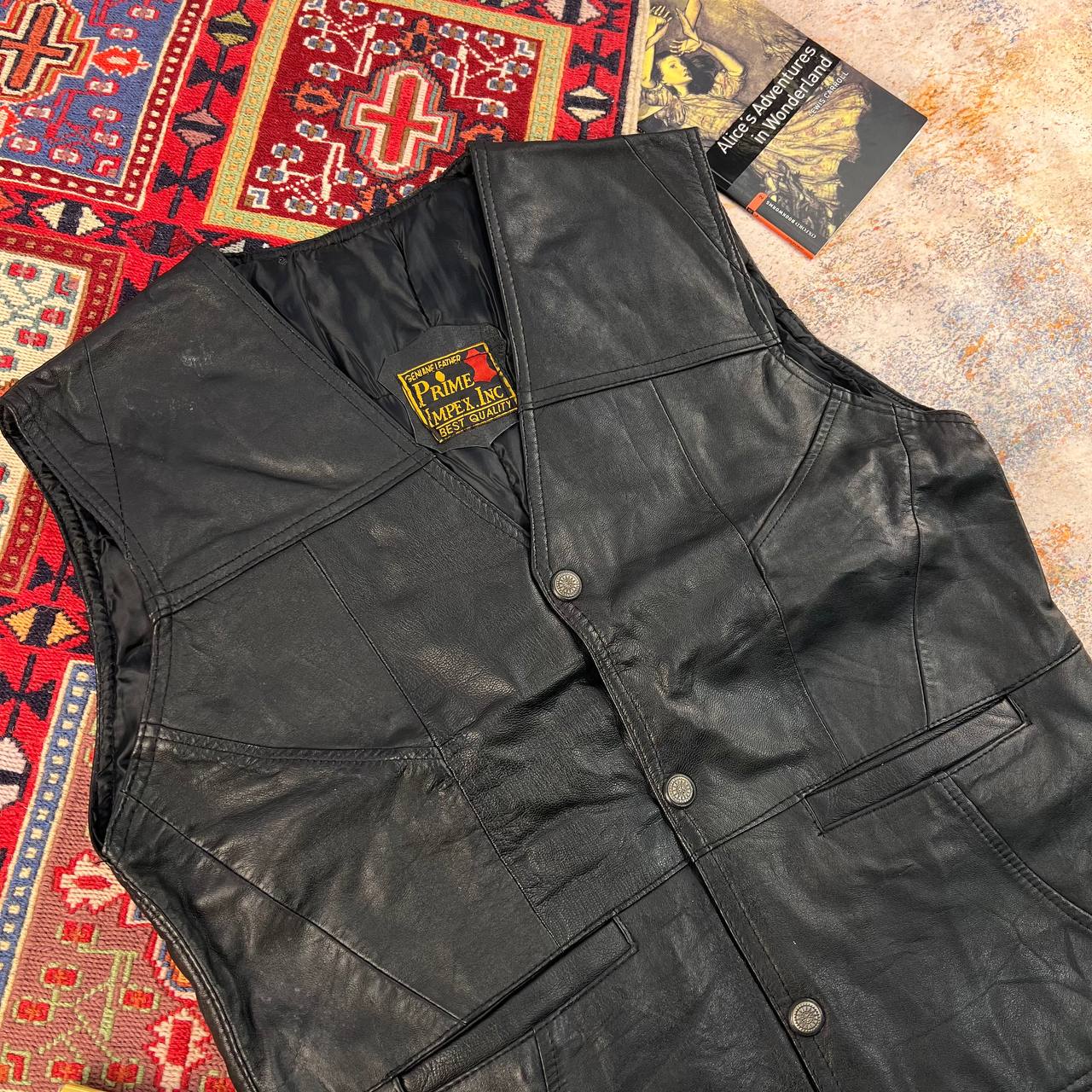 جلیقه چرم مردانه اصل آمریکایی - چرم طبیعی استوک | استوک مارک باز