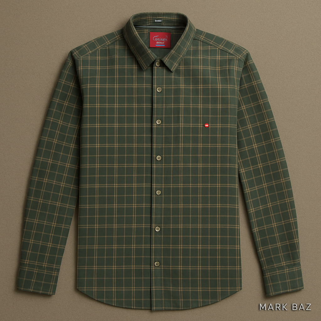 پیراهن چهارخانه مردانه OTTO استوک اورجینال –استوک مارکباز