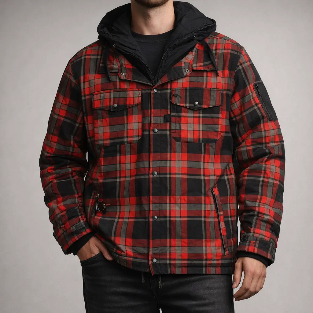 کاپشن اسکی فلانل عایق‌دار مردانه آمریکایی | استوک اورجینال از استوک مارک باز