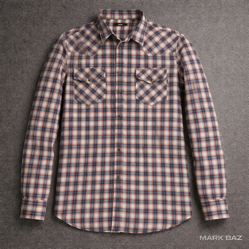 پیراهن چهارخانه مردانه دیزل | استوک اورجینال سایز L - استوک مارک باز