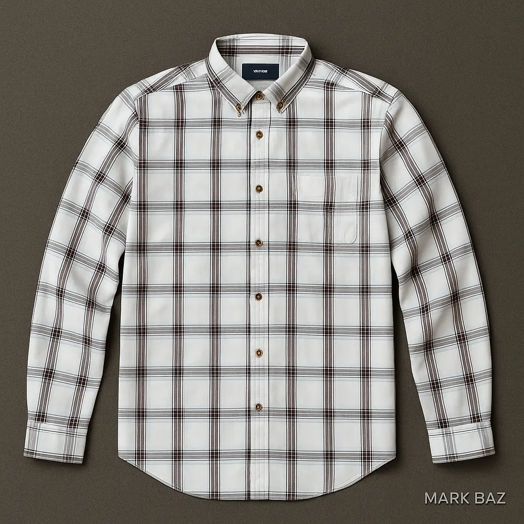 پیراهن اورجینال چهارخانه پشمی نازک چهارفصل مردانه |  استوک مارکباز