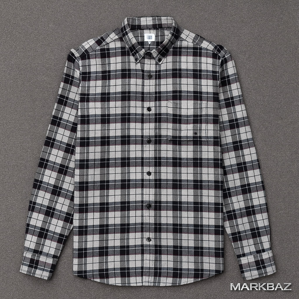 پیراهن پشمی نازک چهارخانه ریور آیلند | استوک اورجینال از استوک مارکباز