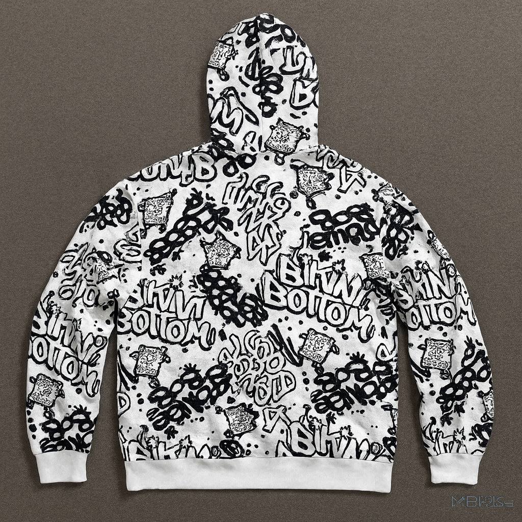 هودی اورجینال H&M طرح اسپنج‌باب – مدل Bikini Bottom | استوک مارک‌باز