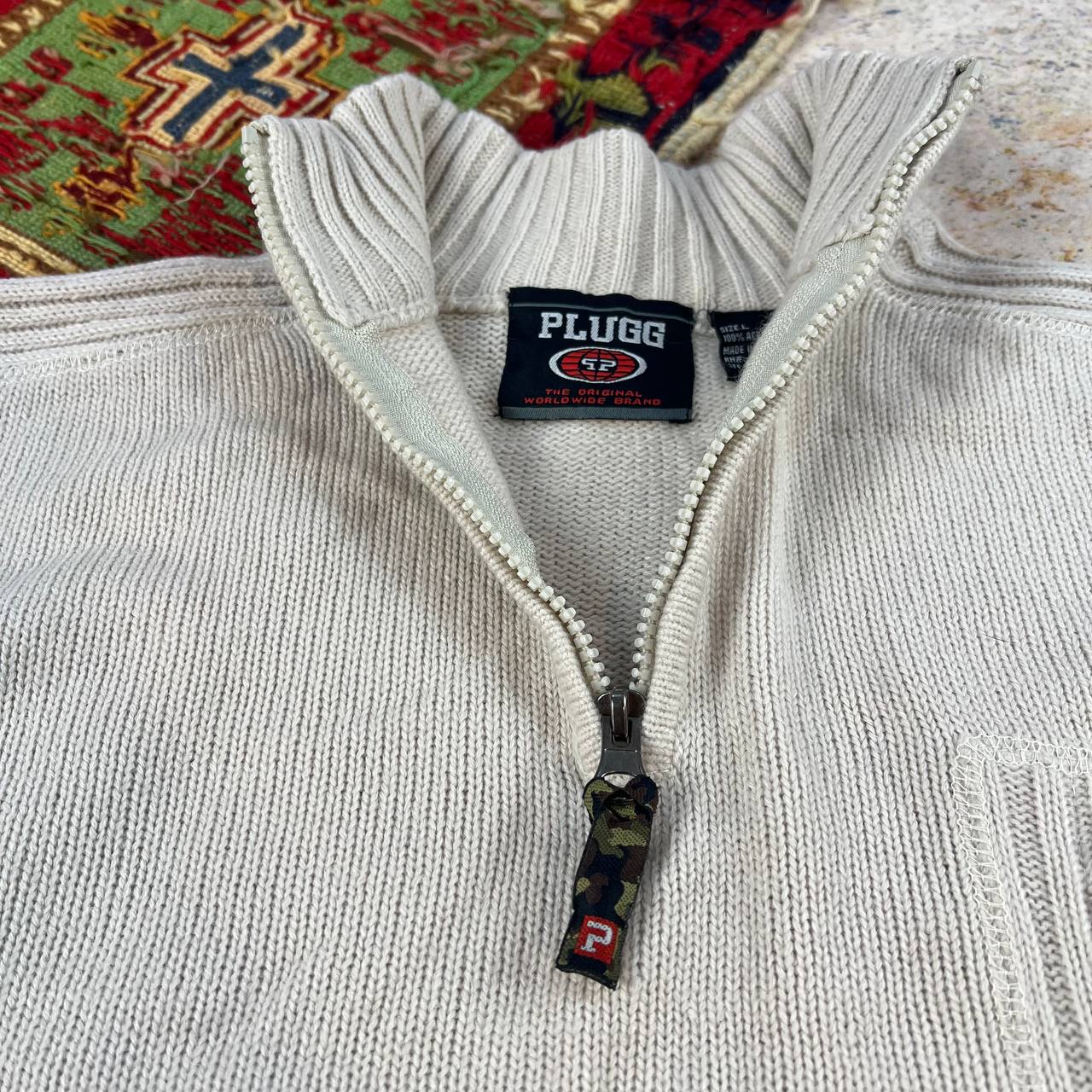 بافت نیم‌زیپ مردانه استوک اورجینال PLUGG -سایز لارج- استوک مارکباز