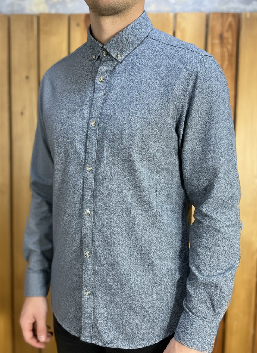 پیراهن مردانه ریزبافت خاکستری REDTAG MAN (اورجینال و استوک)