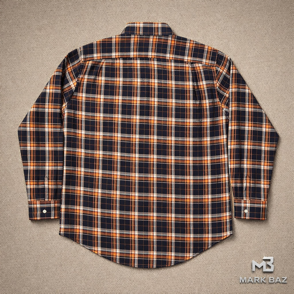 پیراهن پشمی نازک چهارخانه مردانه C&A اورجینال سایز L | استوک مارک باز