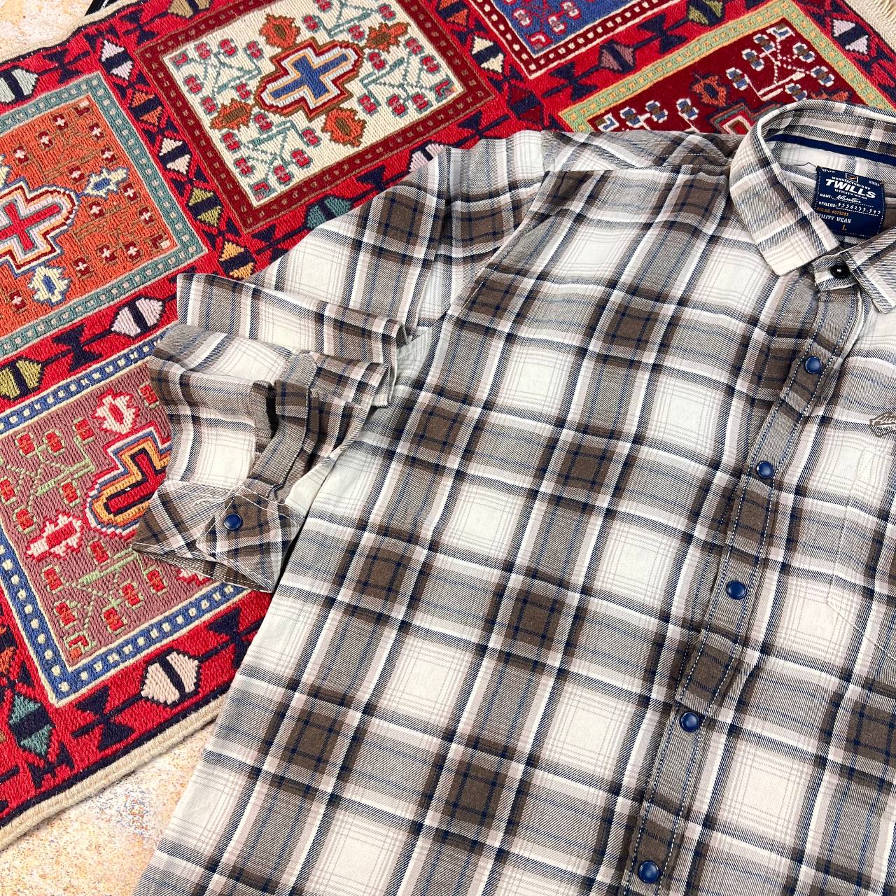 پیراهن چهارخانه مردانه Twills استوک اورجینال -سایز L-استوک مارکباز