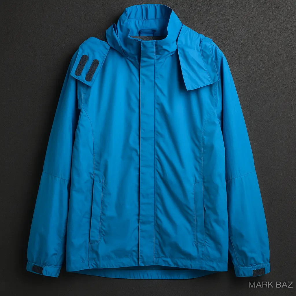 بادگیر ورزشی آبی مردانه Crane سایز M | سبک، ضدباد | استوک مارکباز