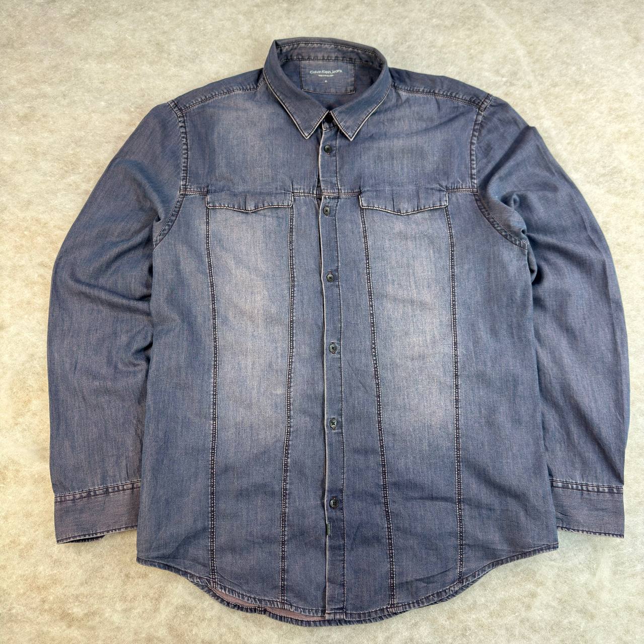 پیراهن جین مردانه Calvin Klein  سایز XL | استوک اورجینال  – استوک مارک باز