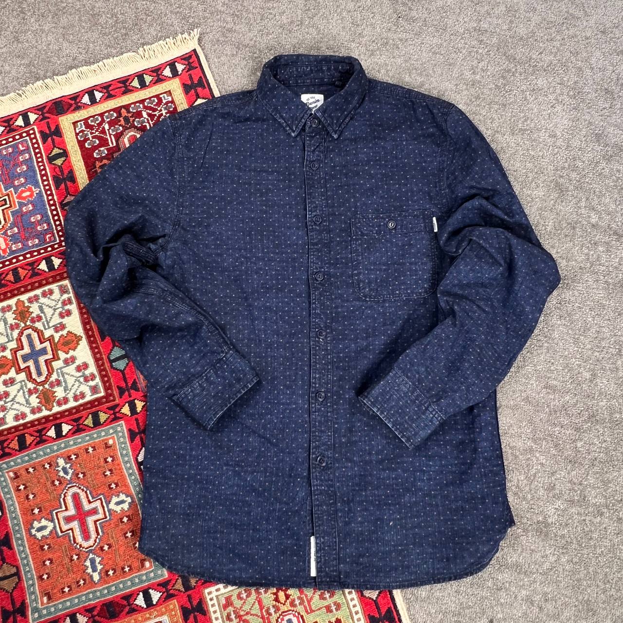 پیراهن جین مردانه استوک اورجینال | طرح‌دار | استوک مارک باز
