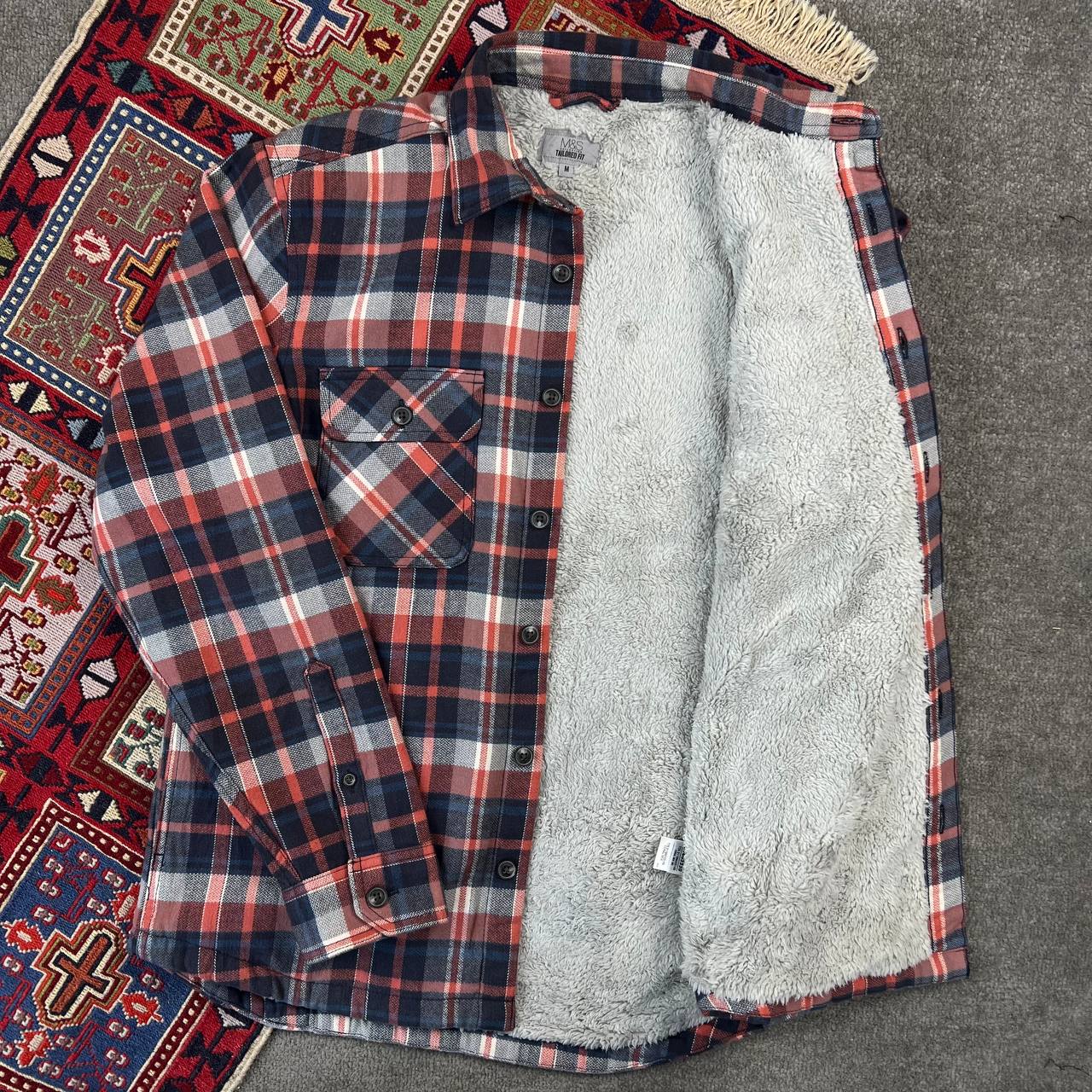 پیراهن پشمی داخل خز مردانه برند M&S استوک اورجینال | سایز M-استوک مارکباز