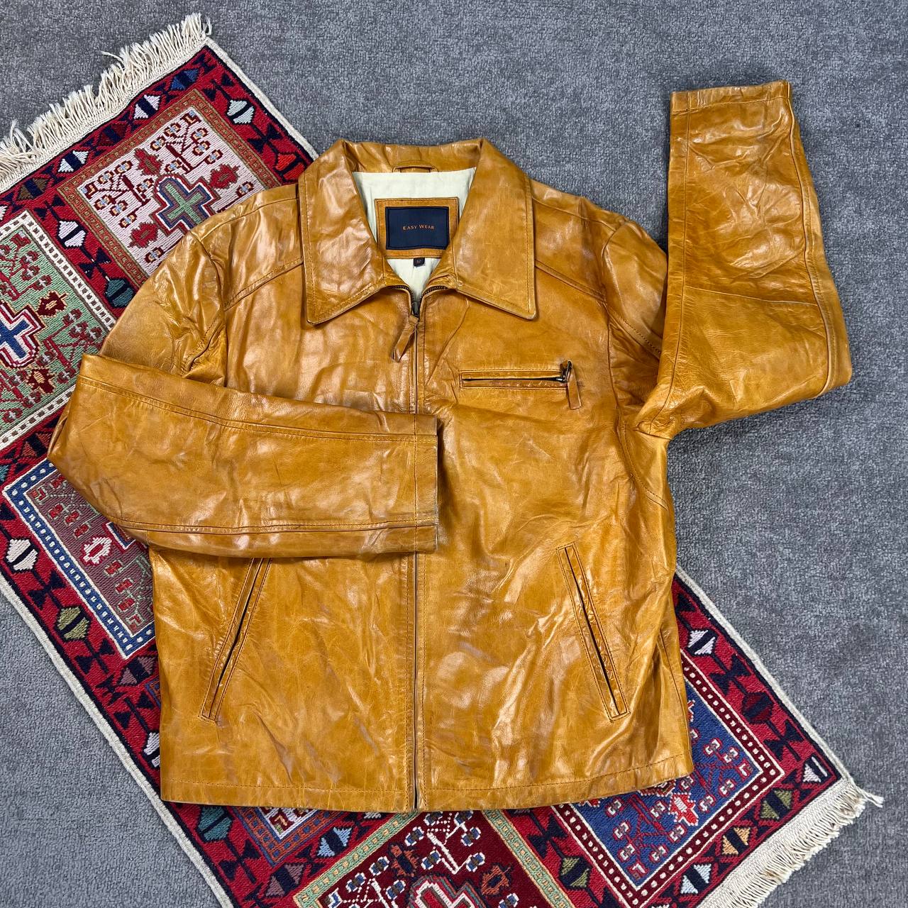 کاپشن چرم مردانه  اورجینال  برند Easy Wear  | سایز XL | استوک مارکباز