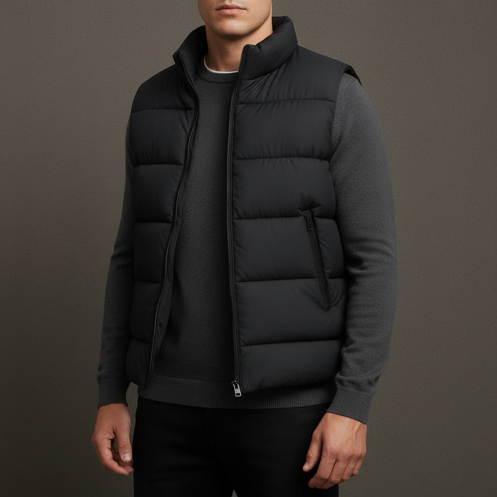 جلیقه پفی BE-HOT مردانه – سبک، گرم | استوک مارک باز