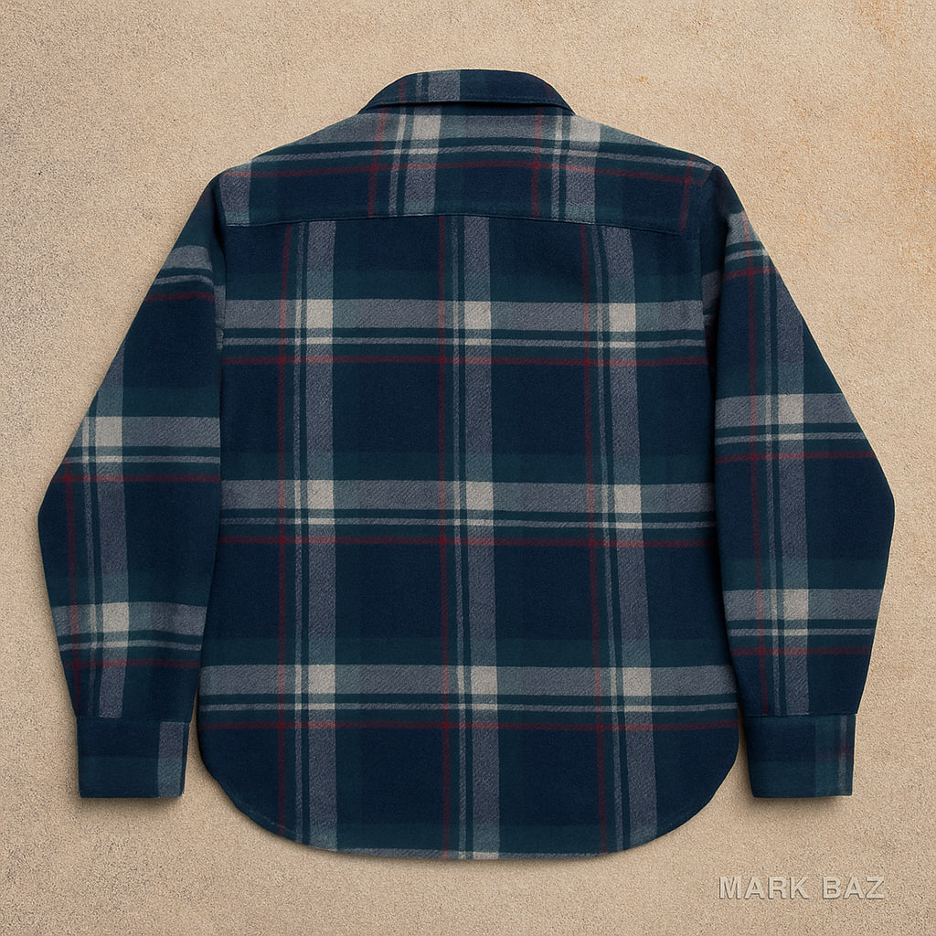 پیراهن پشمی مردانه چهارخانه  گپ آمریکایی | استوک اورجینال از استوک مارک‌باز