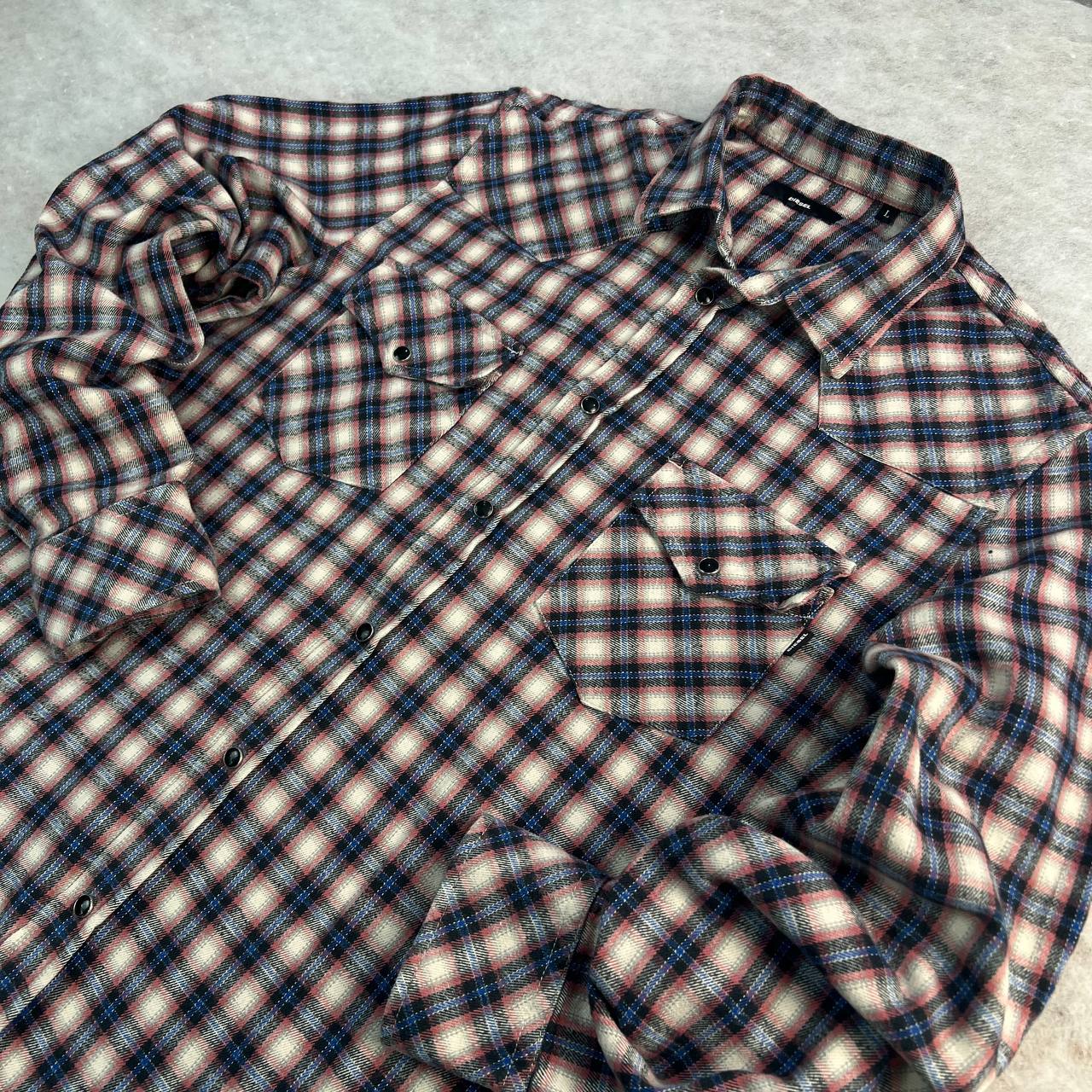 پیراهن چهارخانه مردانه دیزل | استوک اورجینال سایز L - استوک مارک باز