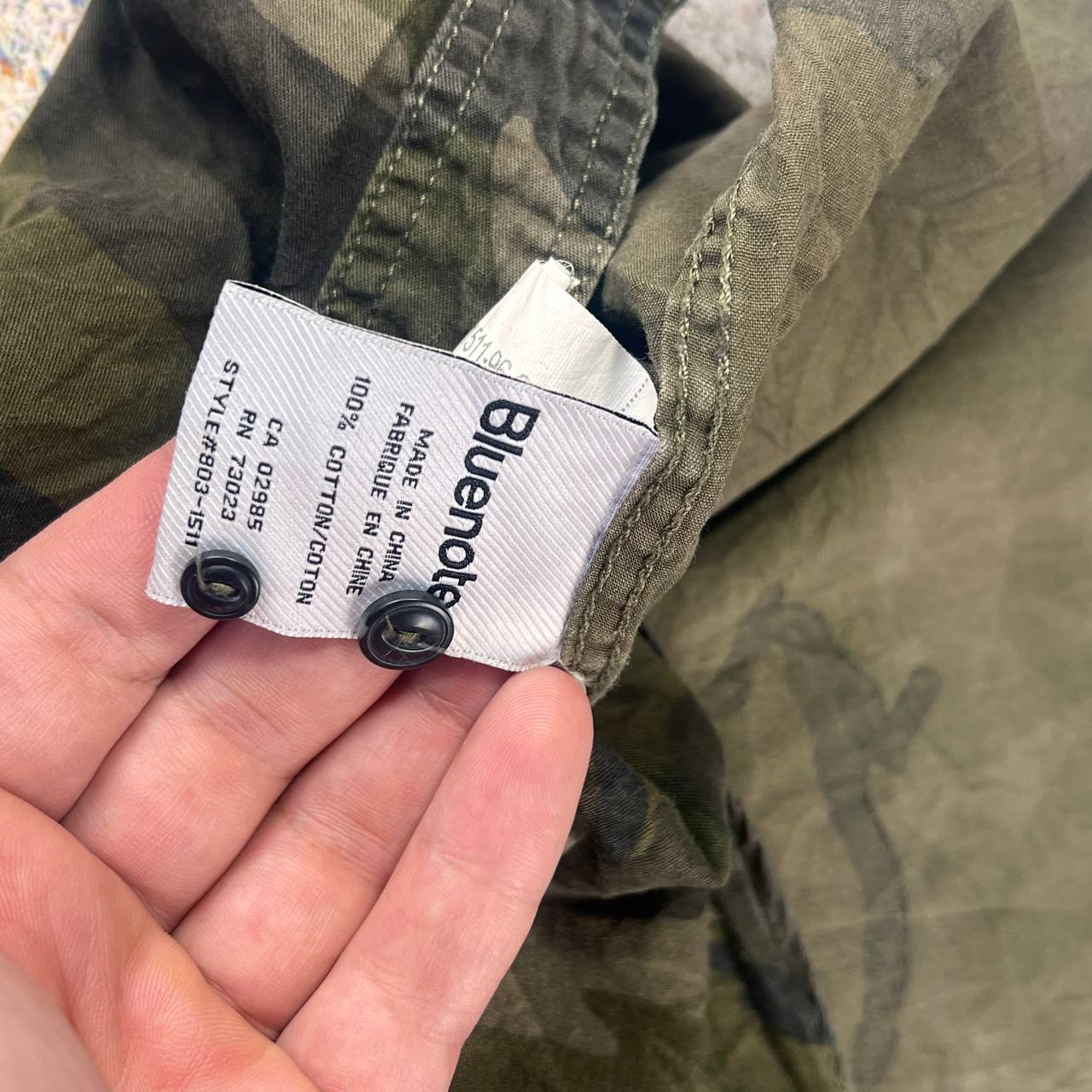 پیراهن چریکی  استوک اورجینال Jack & Jones سایز L -استوک مارک باز