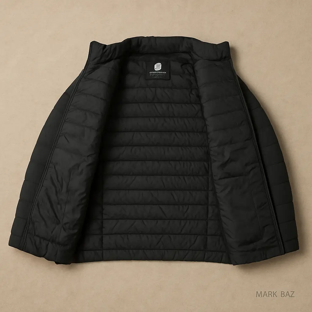 کاپشن پر طبیعی MENEM مردانه | گرم، سبک و اورجینال – استوک مارک باز