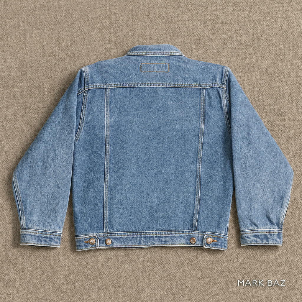 کت جین مردانه اسپانگلر | مدل وینتیج آبی سنگ‌شور – استوک مارکباز