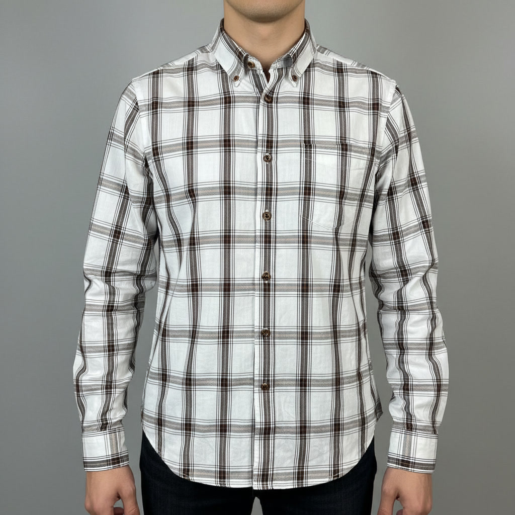 پیراهن اورجینال چهارخانه پشمی نازک چهارفصل مردانه |  استوک مارکباز