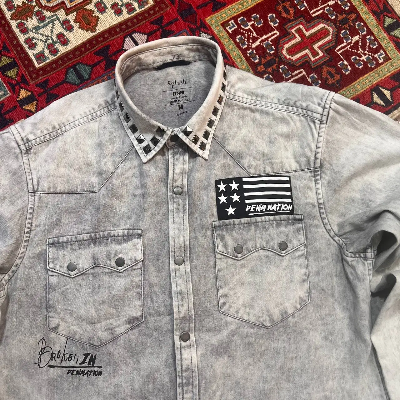 پیراهن جین طوسی استوک اورجینال Splash | خرید از استوک مارک باز