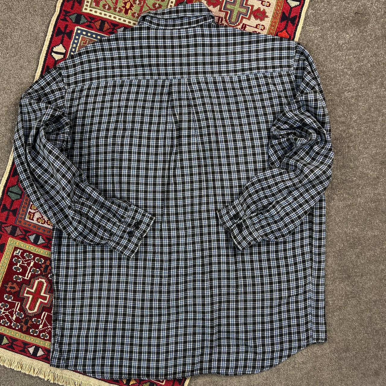 پیراهن چهارخانه مردانه پنبه‌ای استوک اورجینال | سایز XL -استوک مارکباز