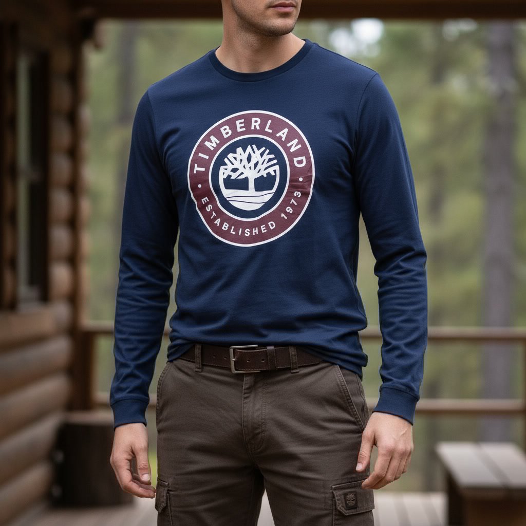 تیشرت آستین‌بلند اورجینال Timberland مردانه – پارچه 100٪ ارگانیک