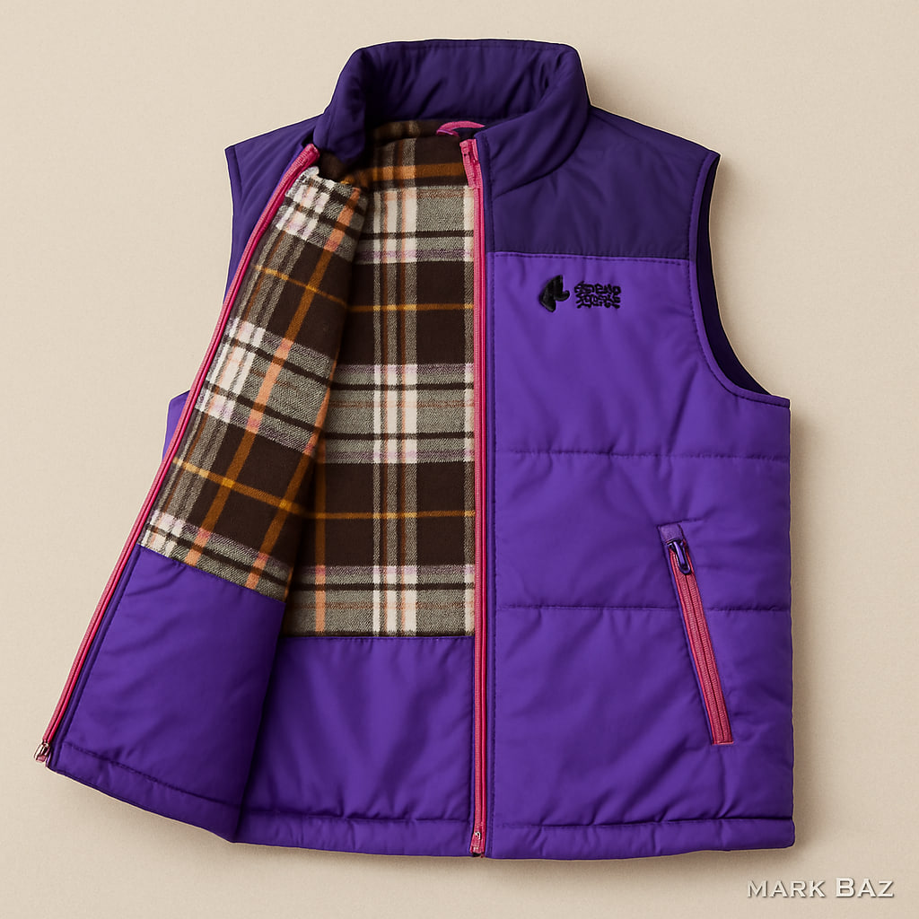 جلیقه پف‌دار زمستانی Climb Mount با آستر پششی چهارخانه