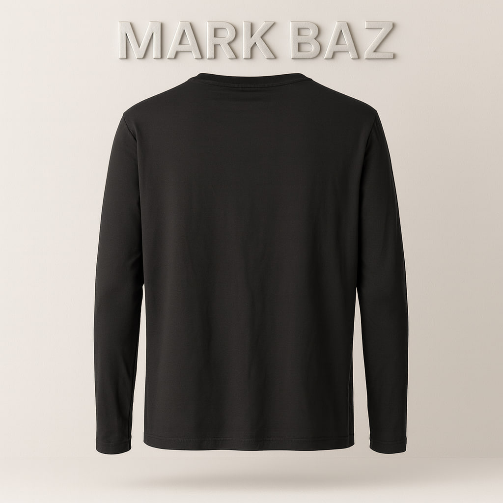 خرید تیشرت آستین بلند مردانه (گس)GUESS SMART GUESS مشکی با لوگوی مثلثی – سایز M اورجینال