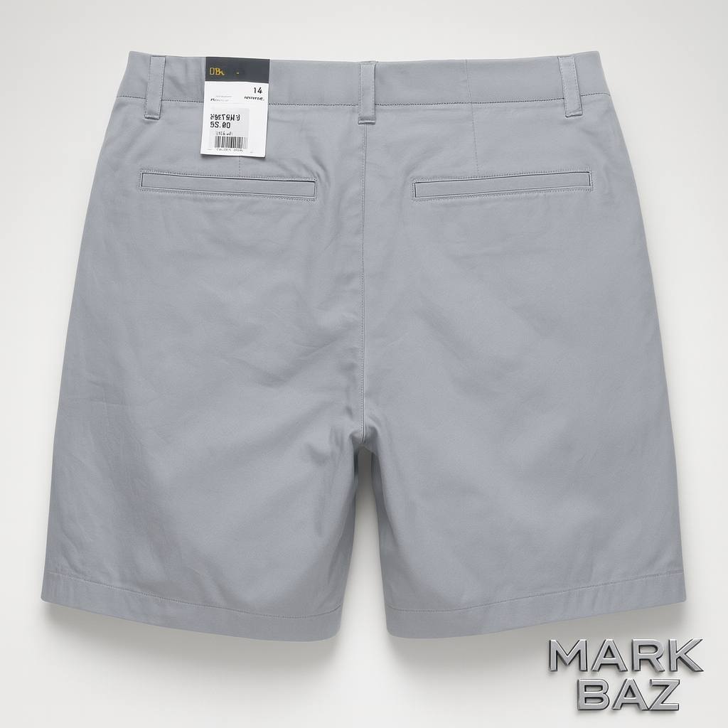 "شلوارک مردانه کتان Lee اورجینال – ساخت بنگلادش، رنگ خاکستری روشن با ضمانت آکبند بودن"