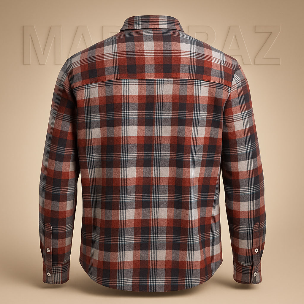 پیراهن پشمی اصل مردانه Mossimo | چهارخانه شیک و کلاسیک در حد نو