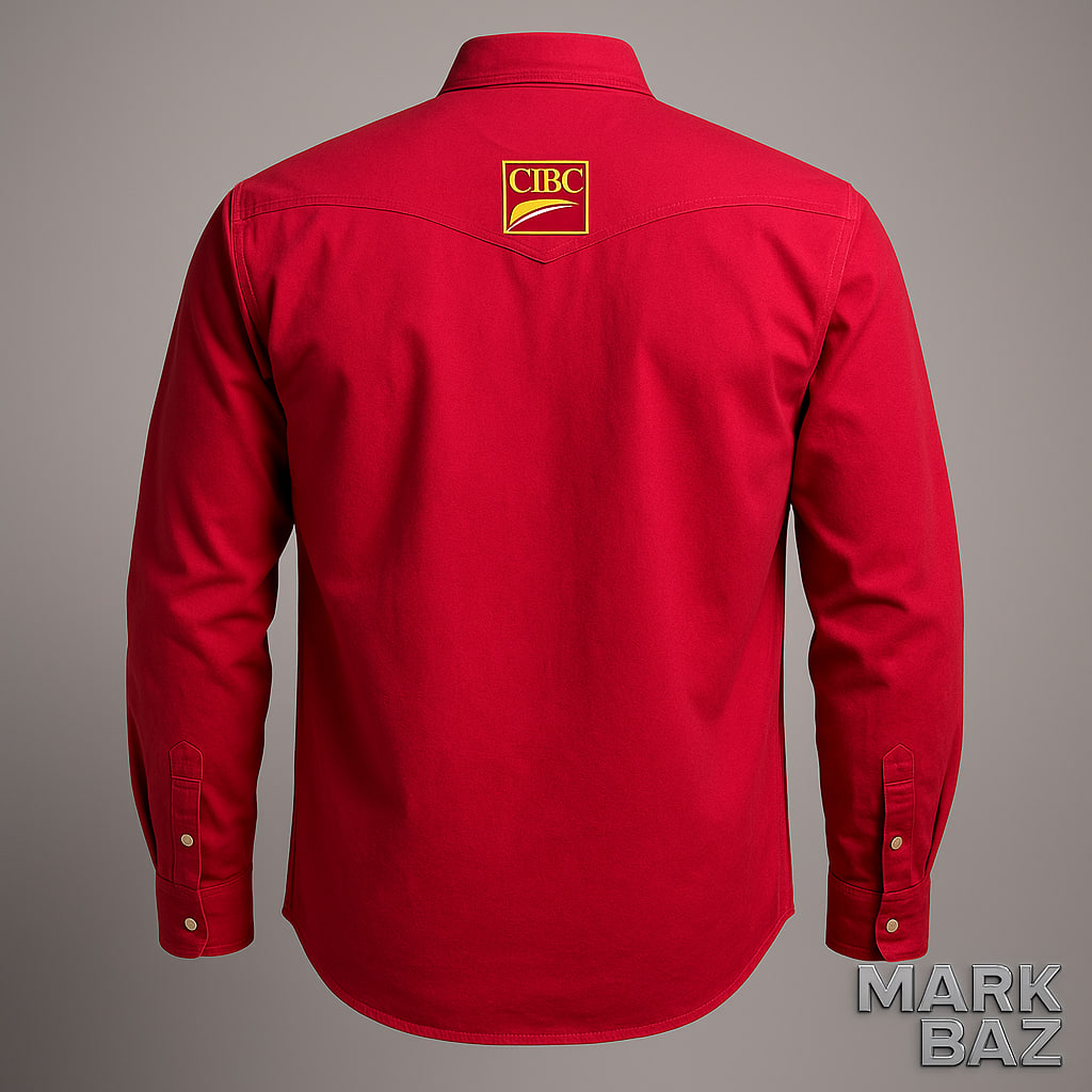 پیراهن مردانه وسترن ROPER آستین بلند قرمز کتان نخی اورجینال | برند آمریکایی ساخت چین با دکمه فشاری و کیفیت سوپرکرم