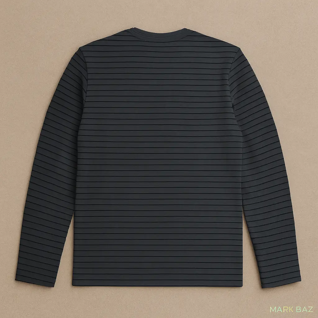 تی‌شرت آستین بلند زغالی اورجینال H&M – استوک مارک‌باز