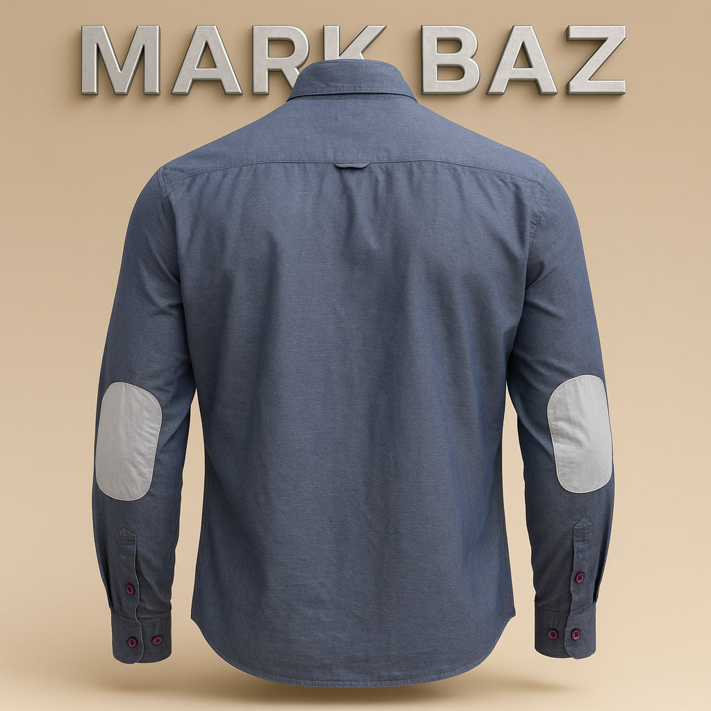 خرید پیراهن مردانه اورجینال Jean Ross نخی آبی ملایم مدل Smart Fit (اسلیم‌فیت) | استوک مارک باز