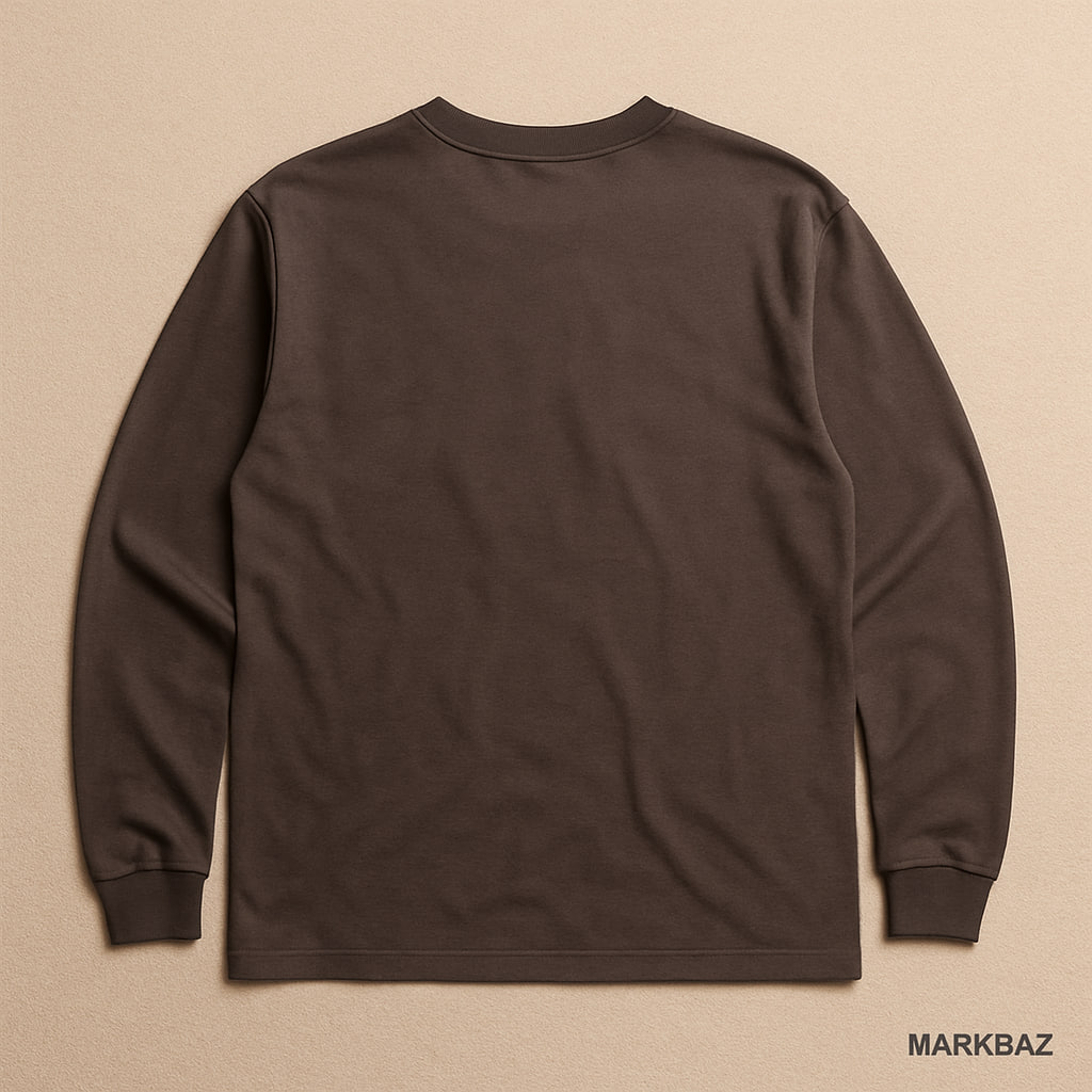 تیشرت آستین‌بلند GILDAN Ultra Cotton قهوه‌ای (استوک اورجینال)