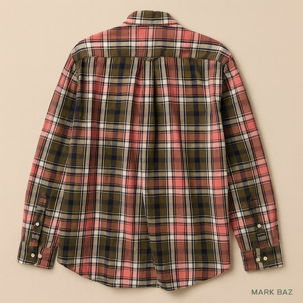 پیراهن چهارخانه مردانه GANT اورجینال – سایز XL | طرح کلاسیک آمریکایی با دوخت سوئدی