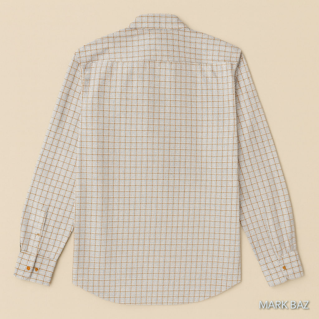 پیراهن مردانه چهارخانه کتان SPRINGFIELD اصل ساخت پرتغال سایز XL