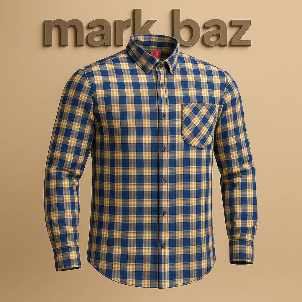 پیراهن مردانه اورجینال s.Oliver آلمان – چهارخانه نخی 100% کتان (ساخت هند، سایز مدیوم)