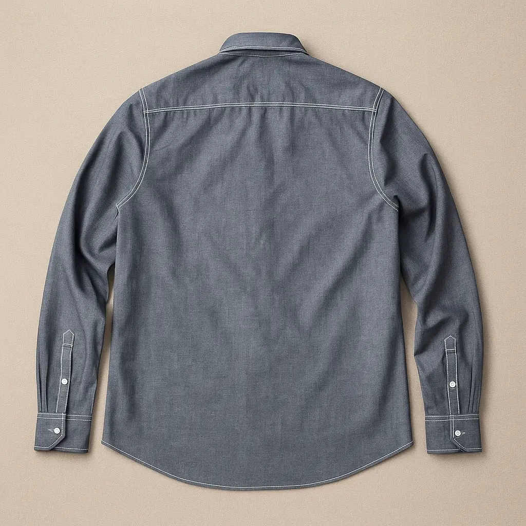 پیراهن مردانه نخی KILLER سایز L با دوخت سفید کانترست‌دار