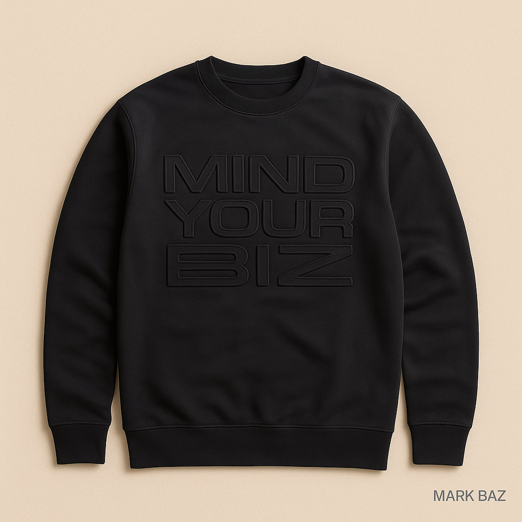 دورس مشکی طرح برجسته MIND YOUR BIZ برند C&A آلمان | استایل خیابانی و اسپرت با کیفیت