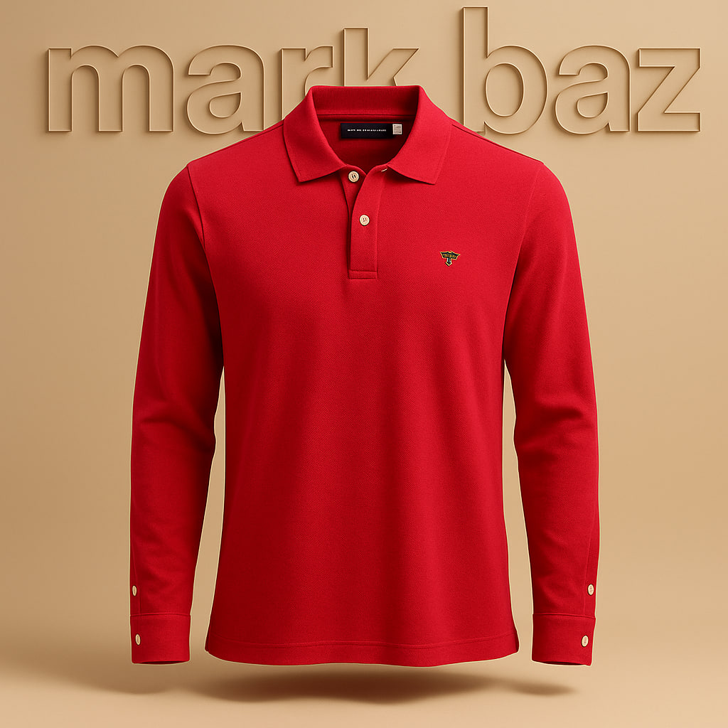 تیشرت آستین بلند مردانه اورجینال Francisco Pavón رنگ قرمز |100%نخی، در حد آکبند