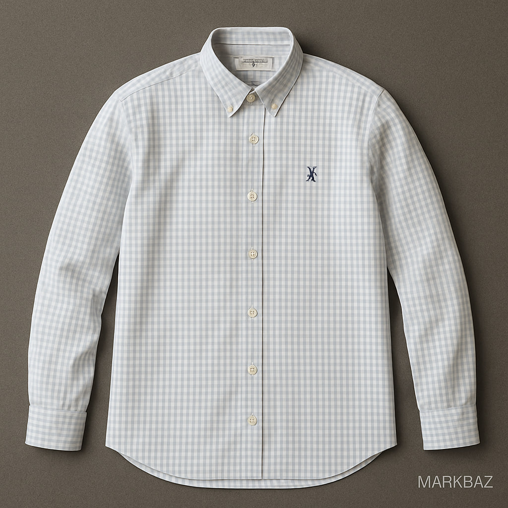 پیراهن پشمی چهارفصل اورجینال Giordano – آبی روشن | استوک مارک باز