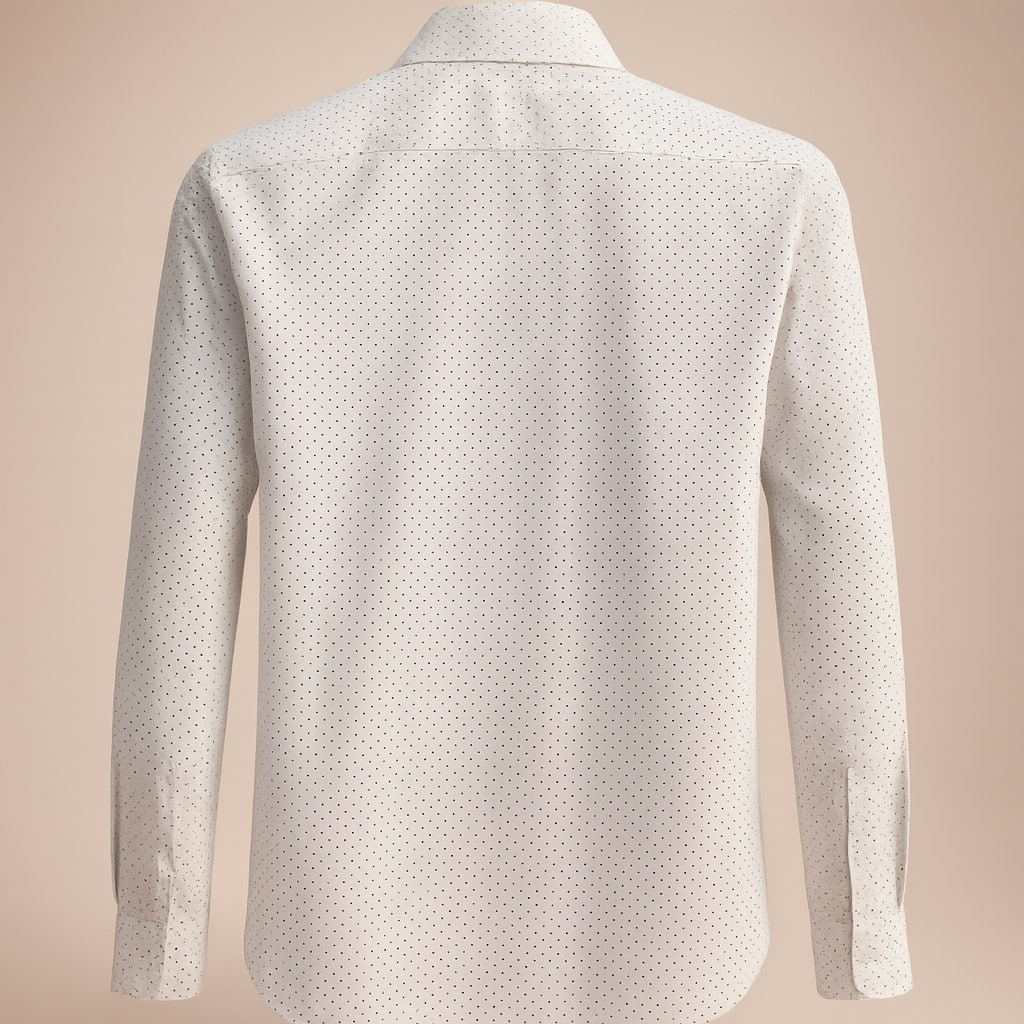 "پیراهن مردانه BONOBOS سفید خال‌خالی | استوک مارکباز، اورجینال برند امریکایی