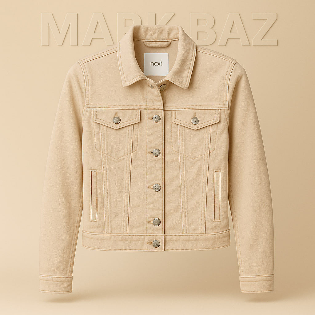 کت جین زنانه NEXT رنگ بژ کرمی |  اورجینال استوک مارک باز