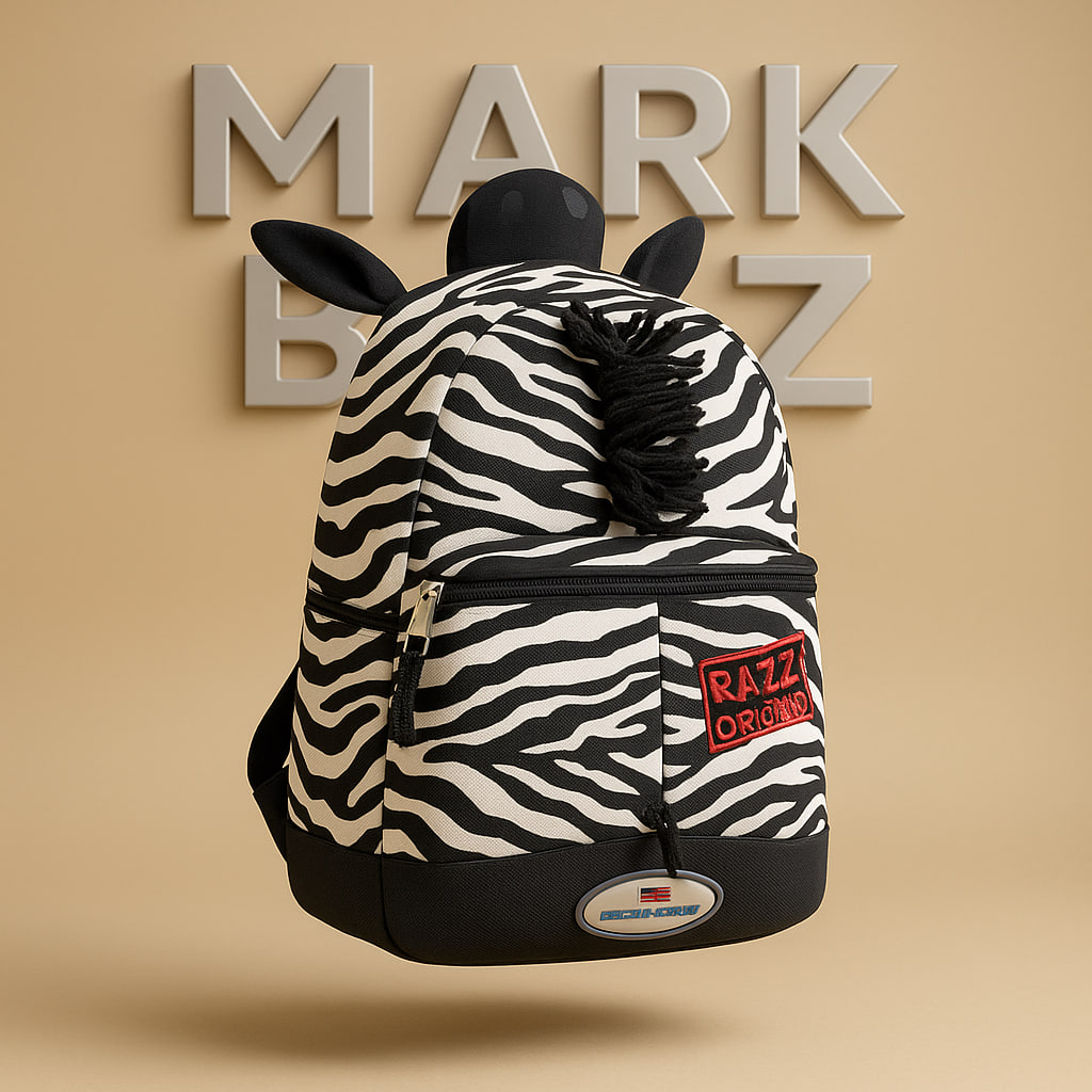 کوله‌پشتی دخترانه طرح گورخر اورجینال | کیفیت بالا، طراحی خاص و مناسب استایل روزانه